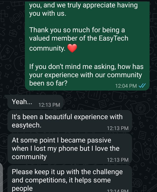 Student: It's been a beautiful experience with EasyTech. I love the community.